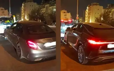 ضبط مركبتين اقتحمتا ممشى شارع الستين