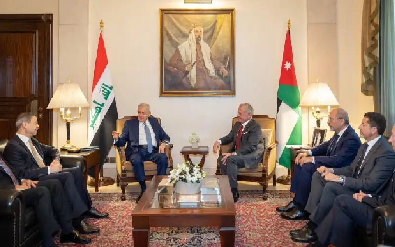 الملك والرئيس العراقي يبحثان أبرز المستجدات