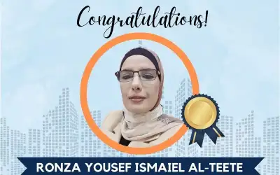 تهنئة للدكتورة رونزا الطيطي بمناسة ترقيتها