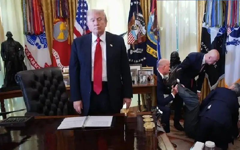 مسؤول ينهار بالمكتب البيضاوي.. ورد فعل