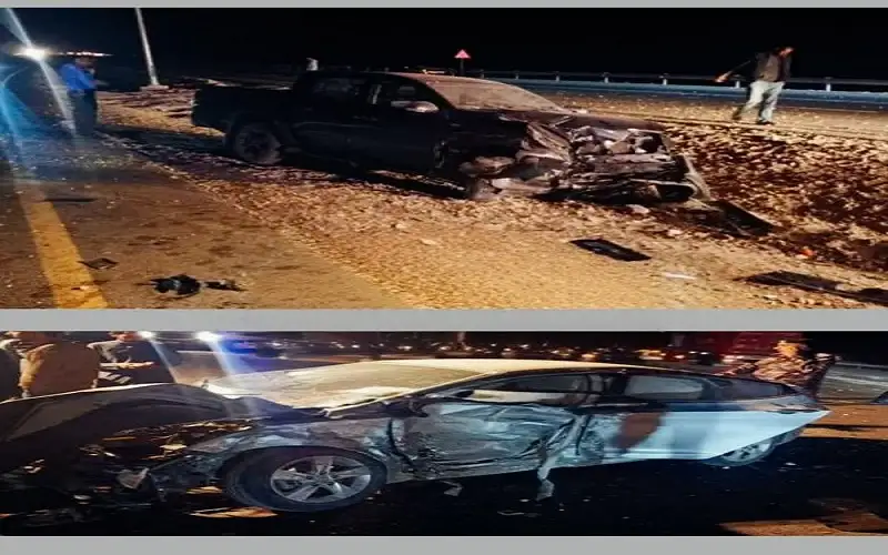 5 اصابات جراء تصادم 3 مركبات