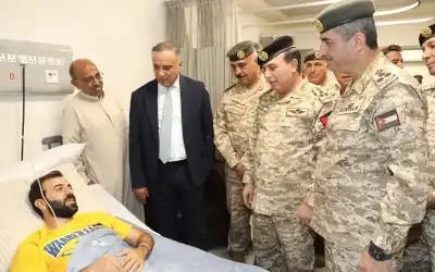 كبار ضباط الجيش الأردني يعودون مصابي