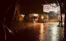 الأمطار الغstrongزيstrongرة تغرق خيام النازحين وتصيب