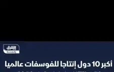 strongالأردنstrong خامسا عالميا في إنتاج الفوسفات…