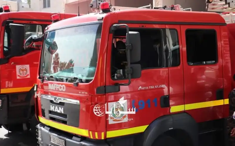 الدفاع المدني يتعامل مع حريق اندلع