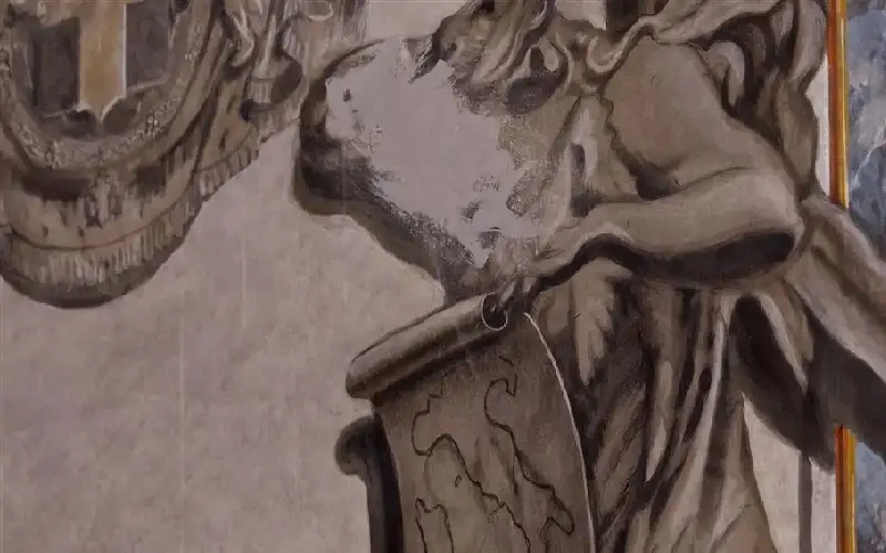 محو وجه ميلوني من جدارية كنيسة