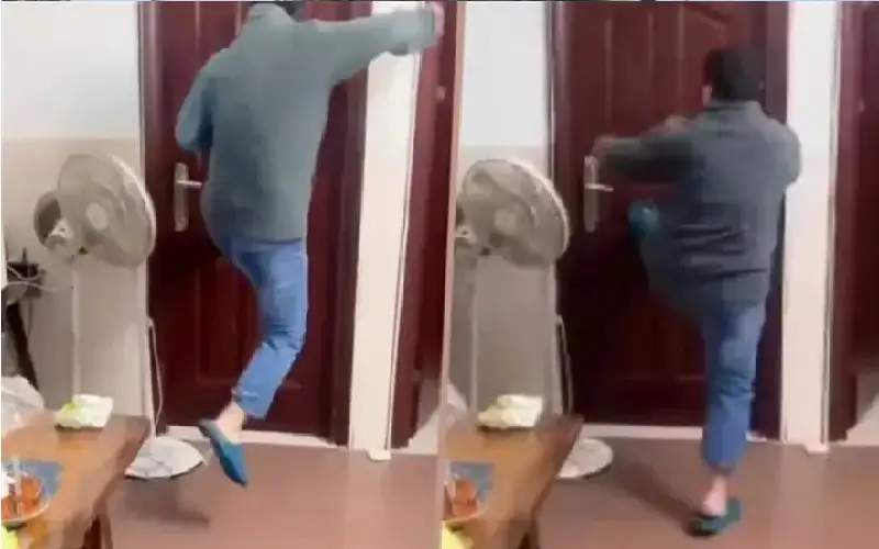 أب يدمر أثاث منزله اعتراضا على