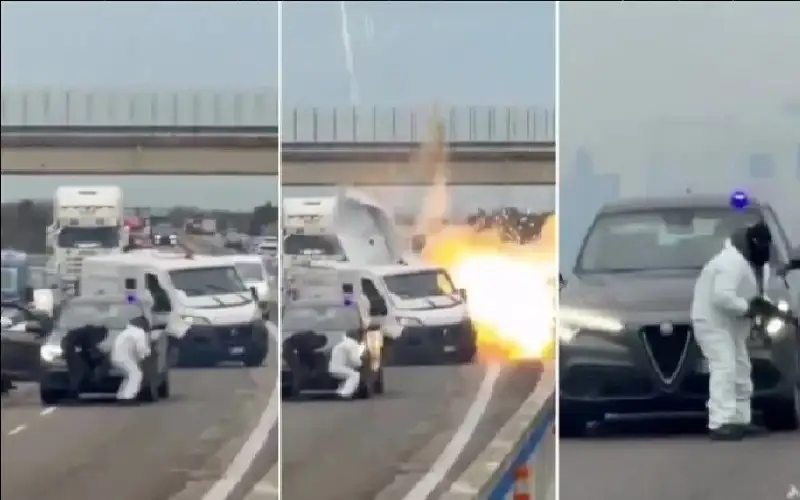 سطو مسلح بأسلوب هوليوودي على شاحنة