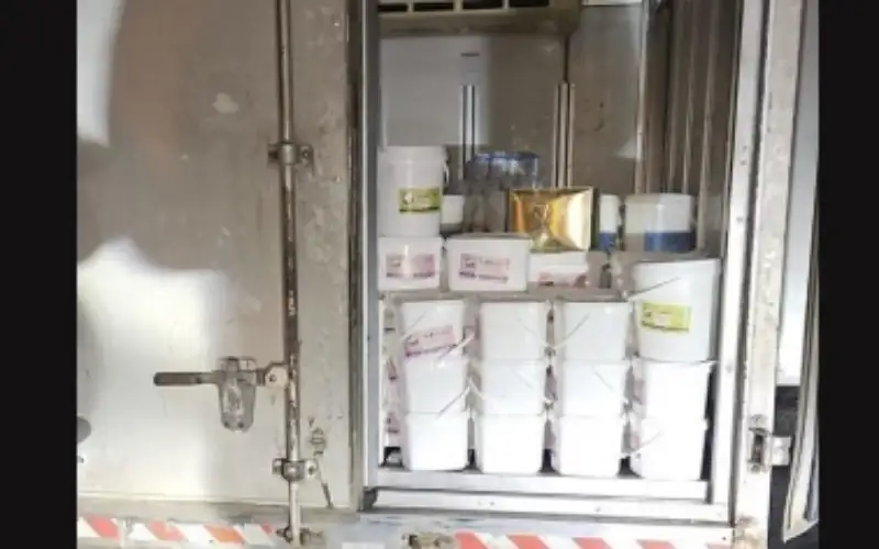 ضبط  1390 كغم من الألبان والأجبان