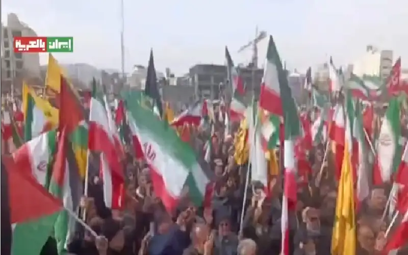 اسرائيل تقصف مظاهرة في ايران