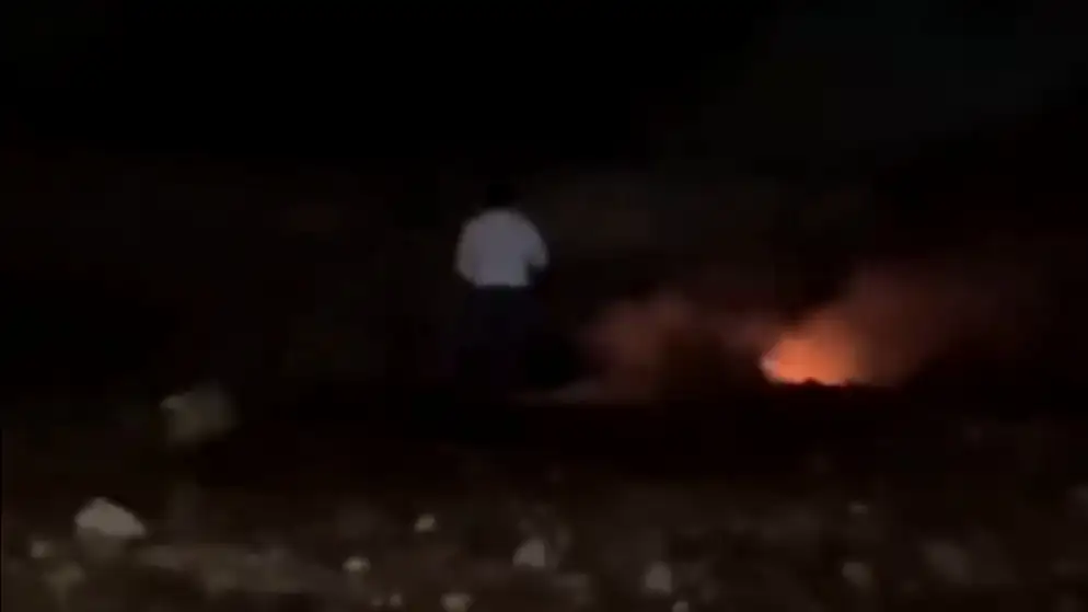 سقوط شظية بمنطقة خالية من السكان