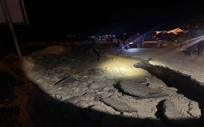 إغلاق طريق البوتاس قبل إشارة المزرعة