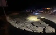 إغلاق طريق اstrongلبstrongوتاس قبل إشارة المزرعة