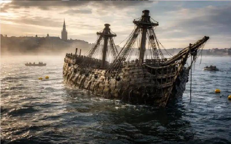 بعد 400 عام تحت الماء…سفينة حربية