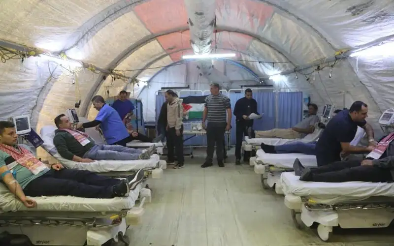 المستشفى الميداني الأردني جنوب غزة9 ينظم