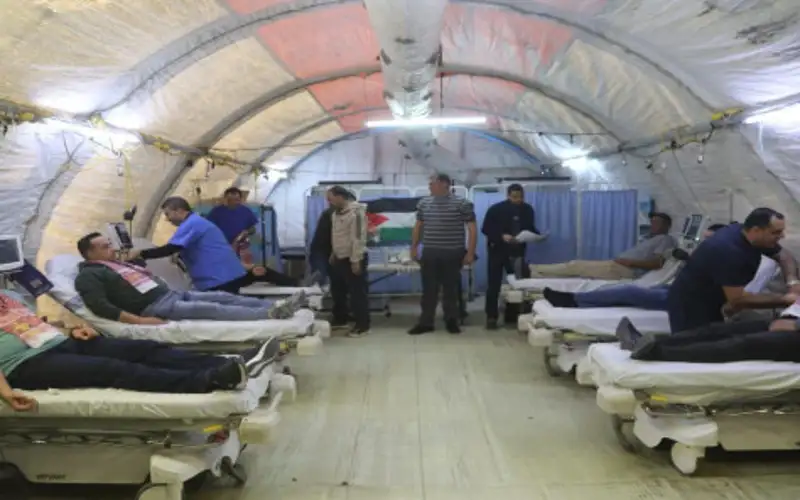 المستشفى الميداني الأردني جنوب غزة9 ينظم