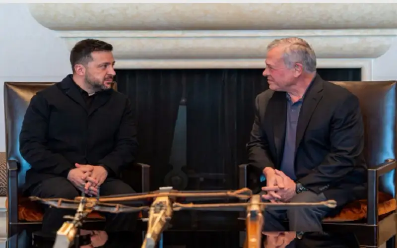 صحيفة نيسان ـ الملك والرئيس الأوكراني يبحثان سبل تعزيز