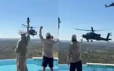 منوعات ـ مروحية عسكرية تحلق فوق قصر كيد