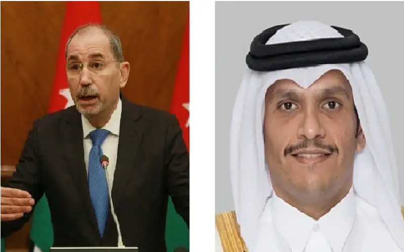 وزير الخارجية يبحث مع نظيره القطري