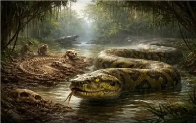 منوعات ـ لغز محير.. أفعى الأناكوندا العملاقة تكشف