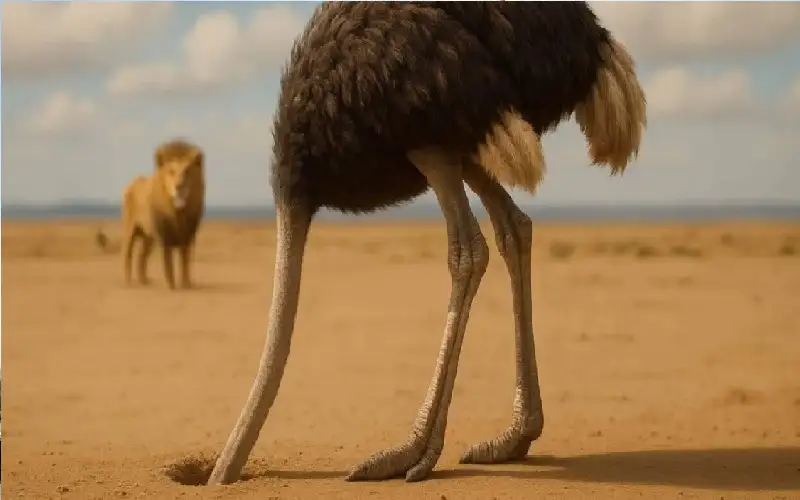هل يدفن النعام رؤوسه في الرمال