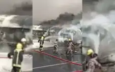 صحيفة نيسان ـ إصابة شخص بحادث تصادم بين 3