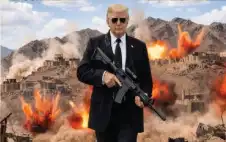 ترامب ينشر صورة له ممسكا ببندقية