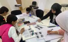 استمرار فعاليات برنامج الرسم في مراكز