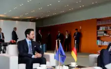 strongولي العهدstrong والمستشار الألماني يبحثان أبرز