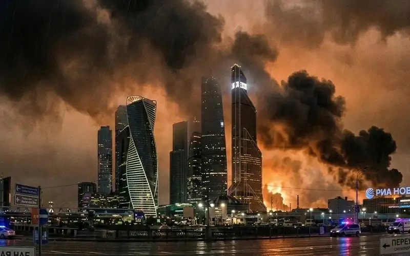 موسكو: مطر أسود يضرب المدينة بعد