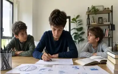 إصابتان بحريق مبنى مكون من 4
