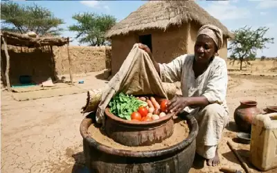 امرأة نيسان ـ من الطين والماء فقط.. ثلاجة بدون