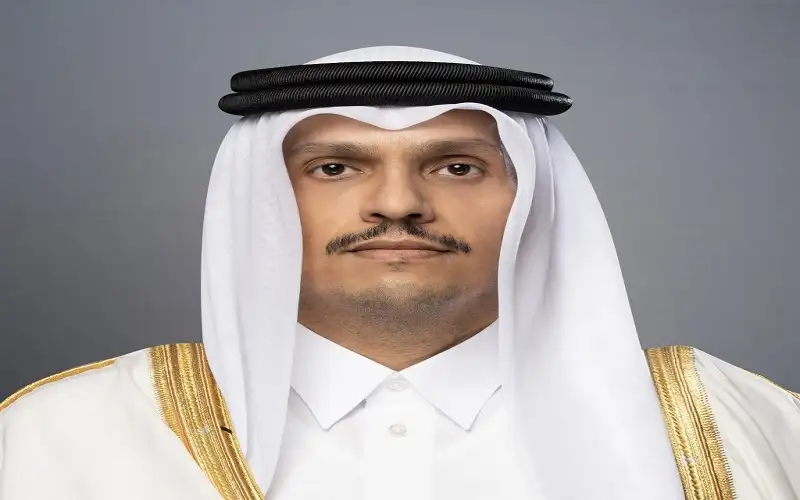 رئيس وزراء قطر خلال اجتماع مع