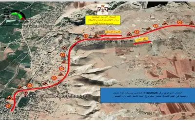 الأشغال: استكمال أعمال الصيانة لطريق إربد