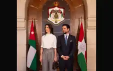 strongولي العهدstrong والأميرة رجوة يستقبلان أوائل