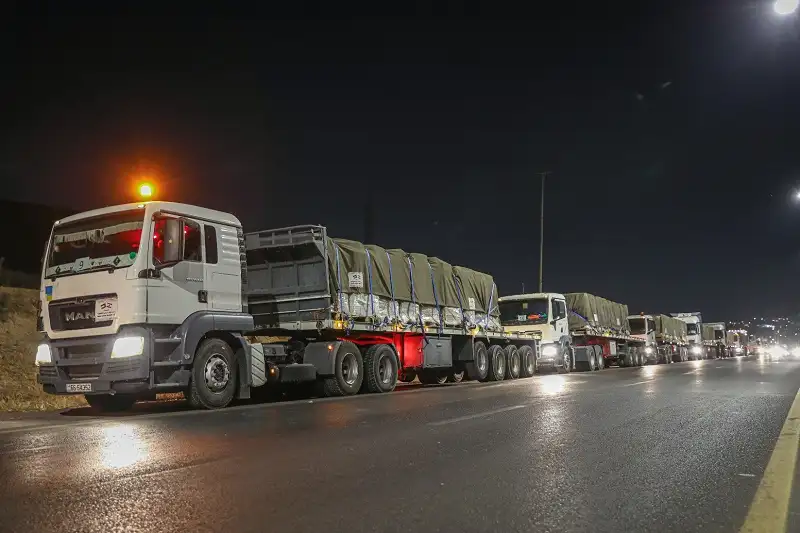 الأردن يسير القافلة الإغاثية الثانية عشرة
