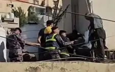 إنقاذ شخص سقط داخل منور عمارة