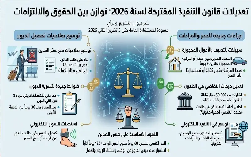 صحيفة نيسان ـ تعديلات قانون التنفيذ.. توسيع صلاحيات تحصيل