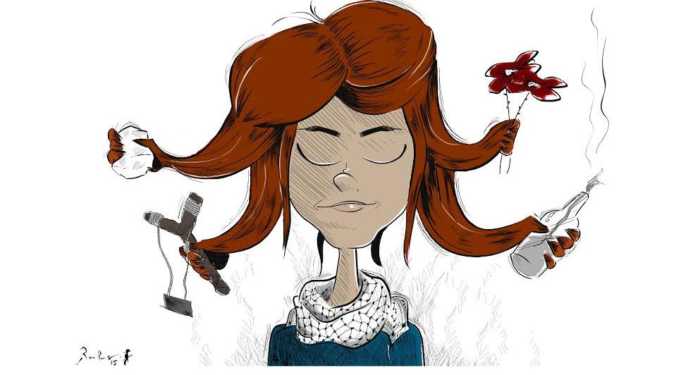 المرأة الفلسطينية .. كاريكاتير رأفتالخطيب