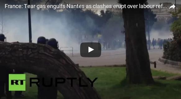 بالفيديو: محتجون فرنسيون يحطمون متاجر بعد