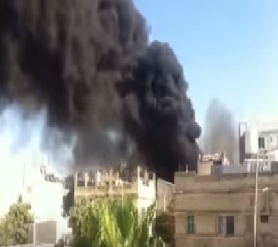 حريق كبير في إربد