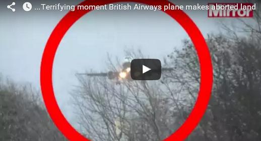 بالفيديو: الرياح العاتية تمنع طائرة ركاب