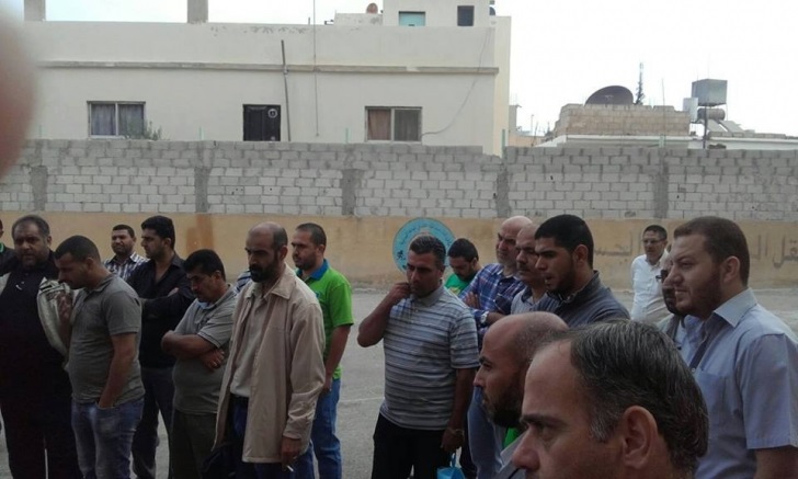 اعتصام في الرمثا احتجاجا على توقيف