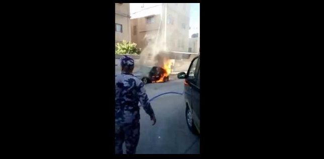 اشتعال مركبة في الهاشمي الشمالي.. فيديو
