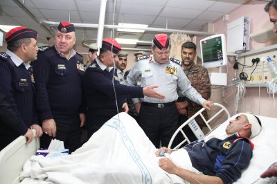 مصابا دفاع مدني معان بصحة جيدة
