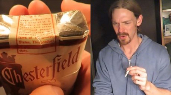 فيديو: شاب يدخن سجائر تعود إلى