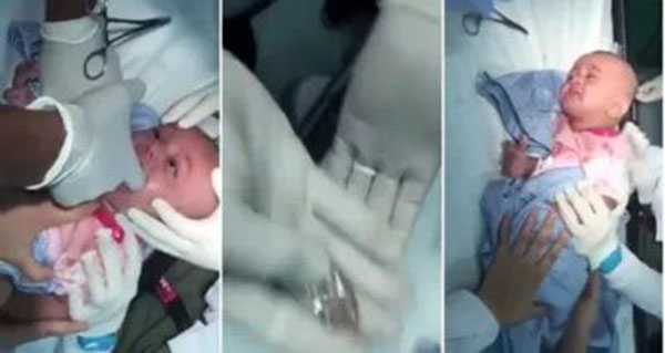 فيديو: أطباء في مستشفي بجدة يخرجون