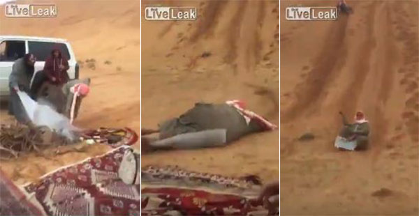 فيديو: تزلج سعودي على الرمال ينتهي