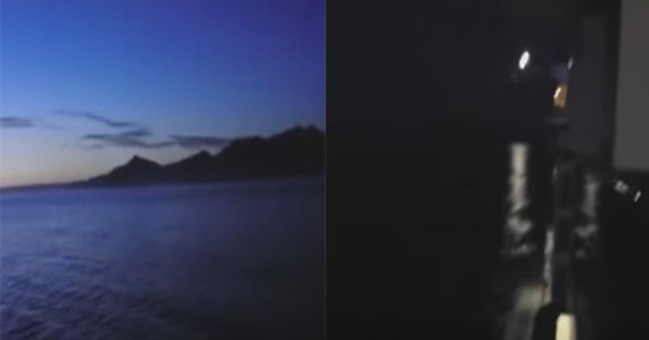 (بالفيديو) شاب في باخرة .. يمينه