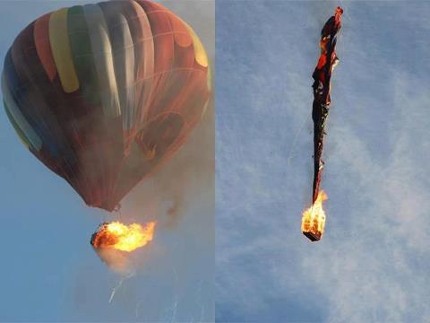 مقتل 16 شخصا بسقوط منطاد في